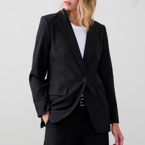 Banana Republic Sculpted Suit Blazer, Size 12 - Picture 3 of 9